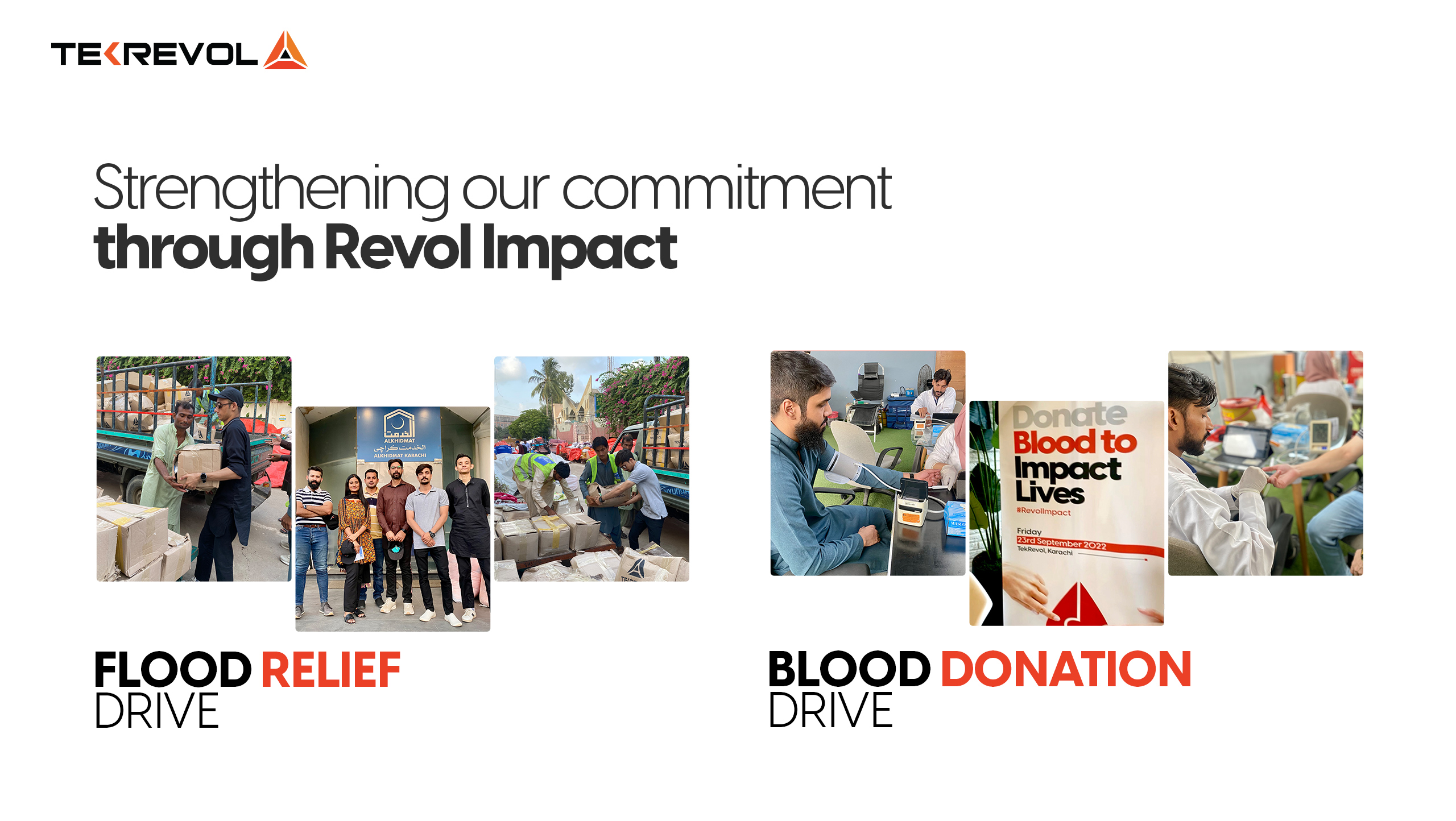 TekRevol Conducted an On-Prem Flood Charity and Blood Donation Drive
