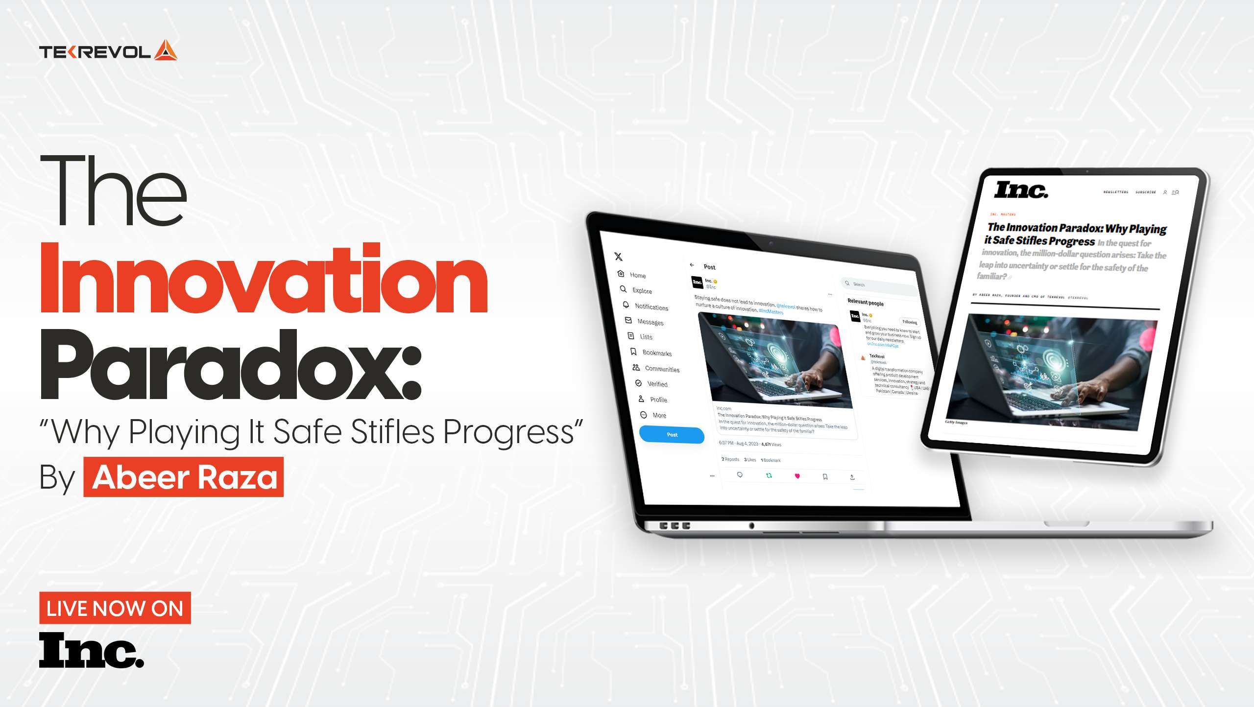 Abeer Raza Delves into the Innovation Dilemma in his Latest Article on Inc.